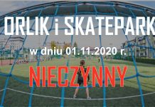 Orlik i skatepark nieczynny 1 listopada