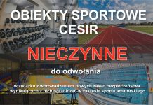Obiekty CeSiR nieczynne do odwołania