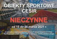 Obiekty CeSiR nieczynne do 28 marca