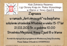 KŻR LOK zaprasza młodzież 15-17 lat na szkolenie strzeleckie