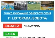 Funkcjonowanie obiektów CeSiR 11 listopada