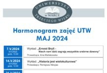 Rozkład zajęć UTW – Maj