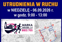 Utrudnienia w ruchu w dniu 06.09.2026